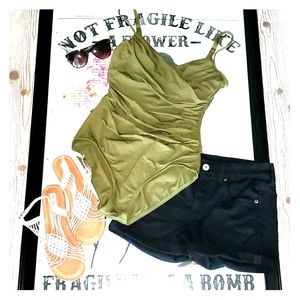 Jantzen Army Green One Piece Swimsuit